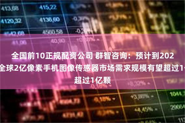 全国前10正规配资公司 群智咨询：预计到2027年全球2亿像素手机图像传感器市场需求规模有望超过1亿颗