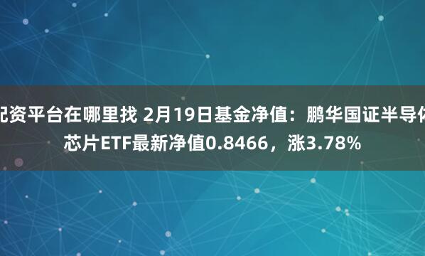 配资平台在哪里找 2月19日基金净值：鹏华国证半导体芯片ETF最新净值0.8466，涨3.78%